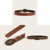Punk Leather Belt With Metal Buckle For Men And Women Fashion Accessory