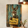 Vintage Metal Sign Humor Are You Pooping 12x8 Inch Wall Decor Bathroom Gift