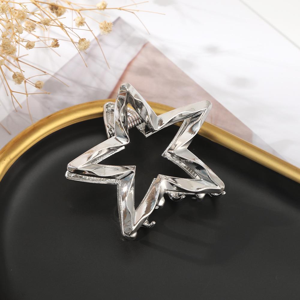 

AWAYTR Металлический зажим-краб для волос для женщин и девушек Золотой полый 6 см Сплав Жидкая любовь Заколки-крабики Аксессуары для волос