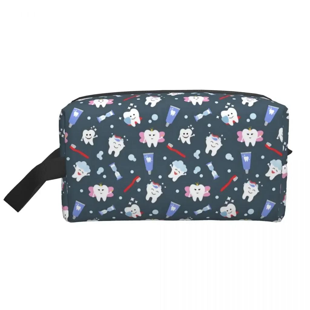 Tooth Makeup Bag for Women Travel Cosmetic Organizer Cute Care Health Storage Toiletry Bags