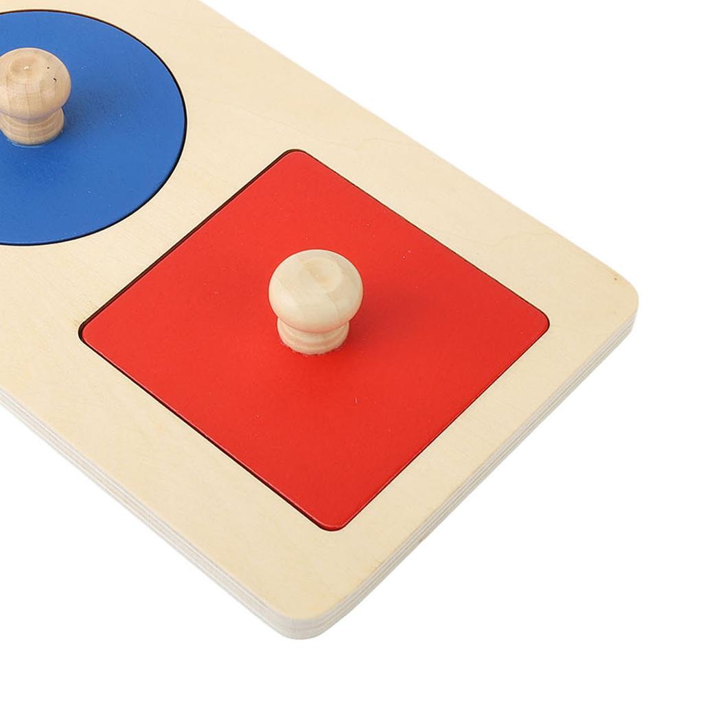 Multiple Shape Puzzle 3 Colors Wooden Lightweight Educational Puzzle Geometry Toy Baby Toy