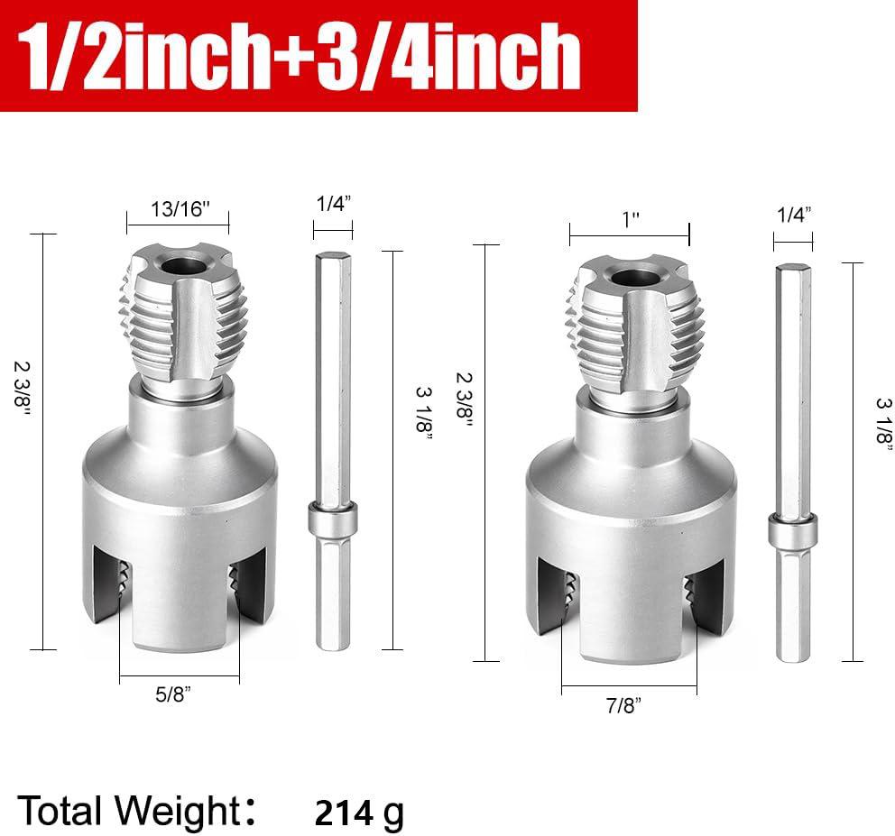 

Инструмент для нарезания резьбы на водопроводных трубах PPR 1/2 и 3/4 с метчиком для внутренней/наружной резьбы