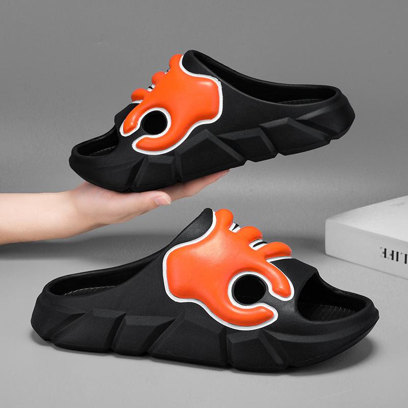 

Модные мужские и женские тапочки Новые мужские тапочки Нескользящие мужские шлепанцы Домашняя обувь для пар Мужские модные уличные пляжные сандалии 36 чёрный