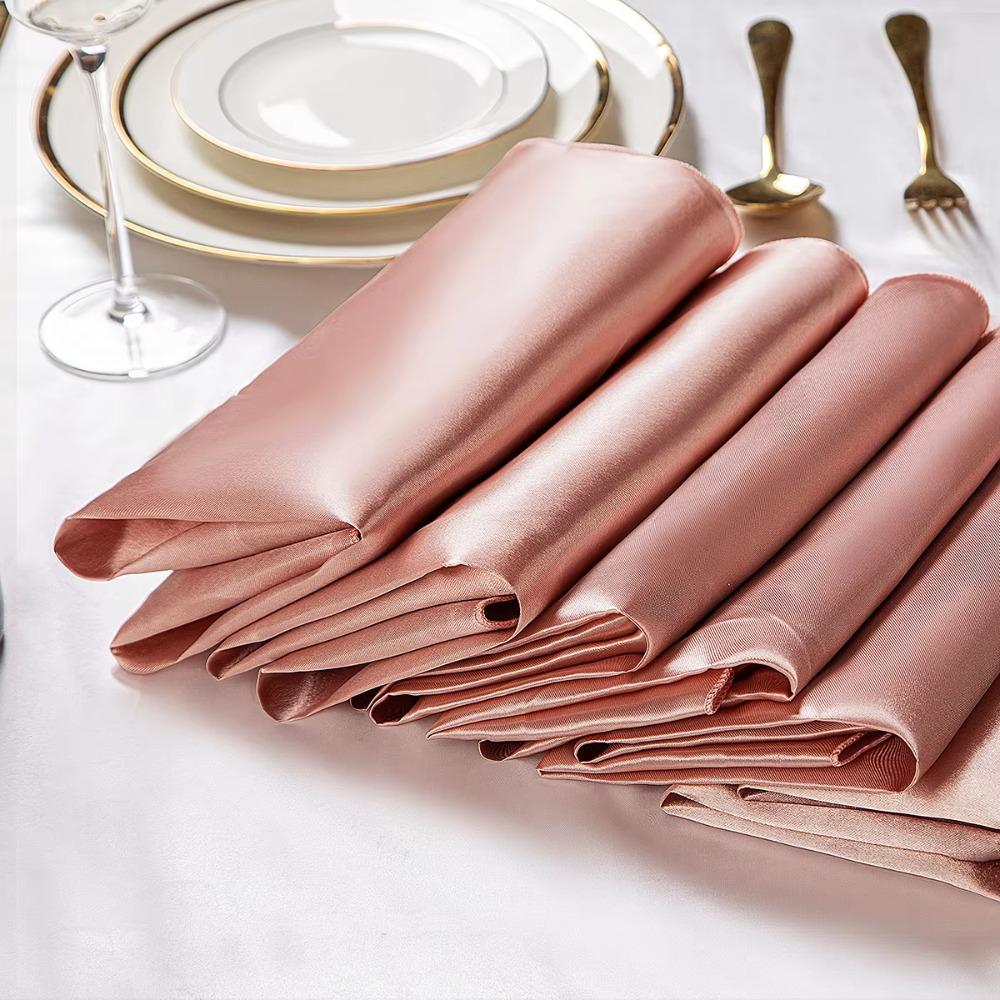 10pcs Washable Dinner Napkins 30x30cm Table Napkins Parties Supplies Satin Napkin  Event