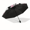 Disney Minnie Mouse,Pink Background,Stars Manual Opening and Closing Umbrella, 8-Rib Reinforced Folding Design, Lightweight