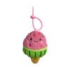 Cute Summer Watermelon Ice Cream Plush Keychain With Pp Cotton Filling For Kids And Teens