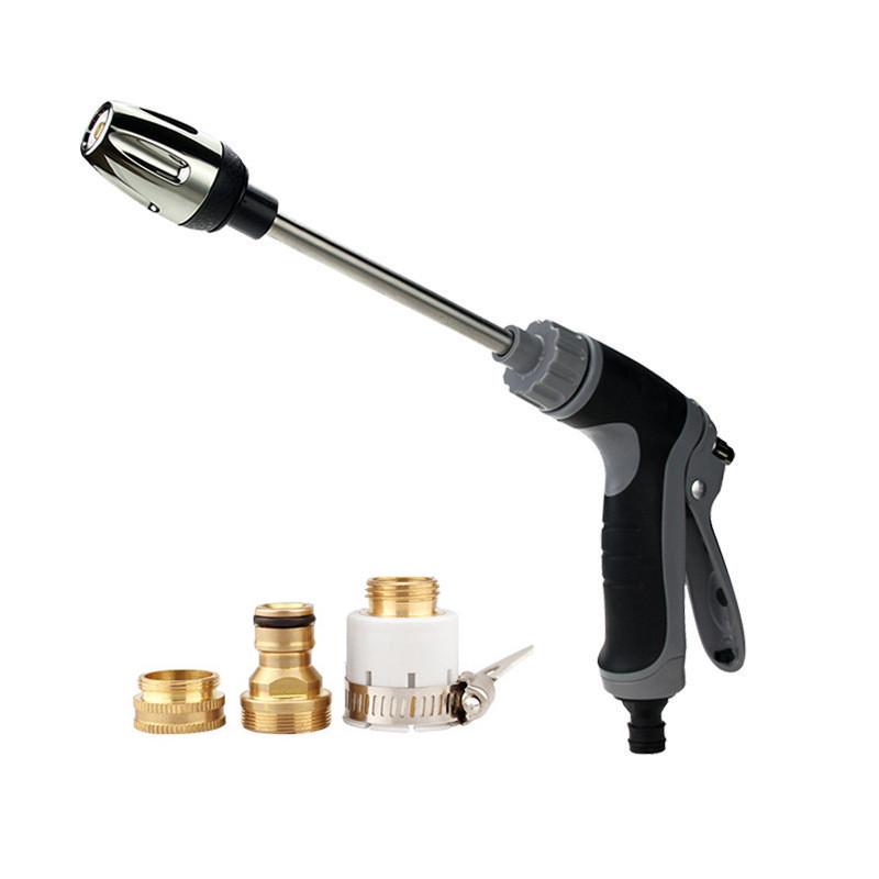 Extended Metal Car Wash Water Gun with Rubber-Coated Handle