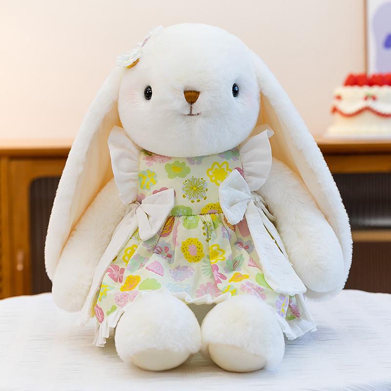 Plush Bunny Doll With Short Pile Fabric For Kids And Teens Gift