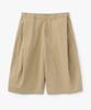 AOTT Single-Pleat Wide Cotton Bermuda Shorts 2 Colors