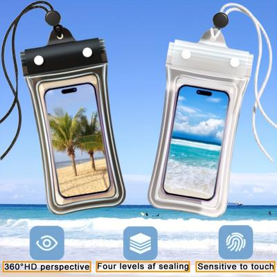 2pcs Mobile Phone Waterproof Bag with Touch Screen, Can Hold Mobile Phones, Cards, Keys, Suitable for Rainy Days and Water Games