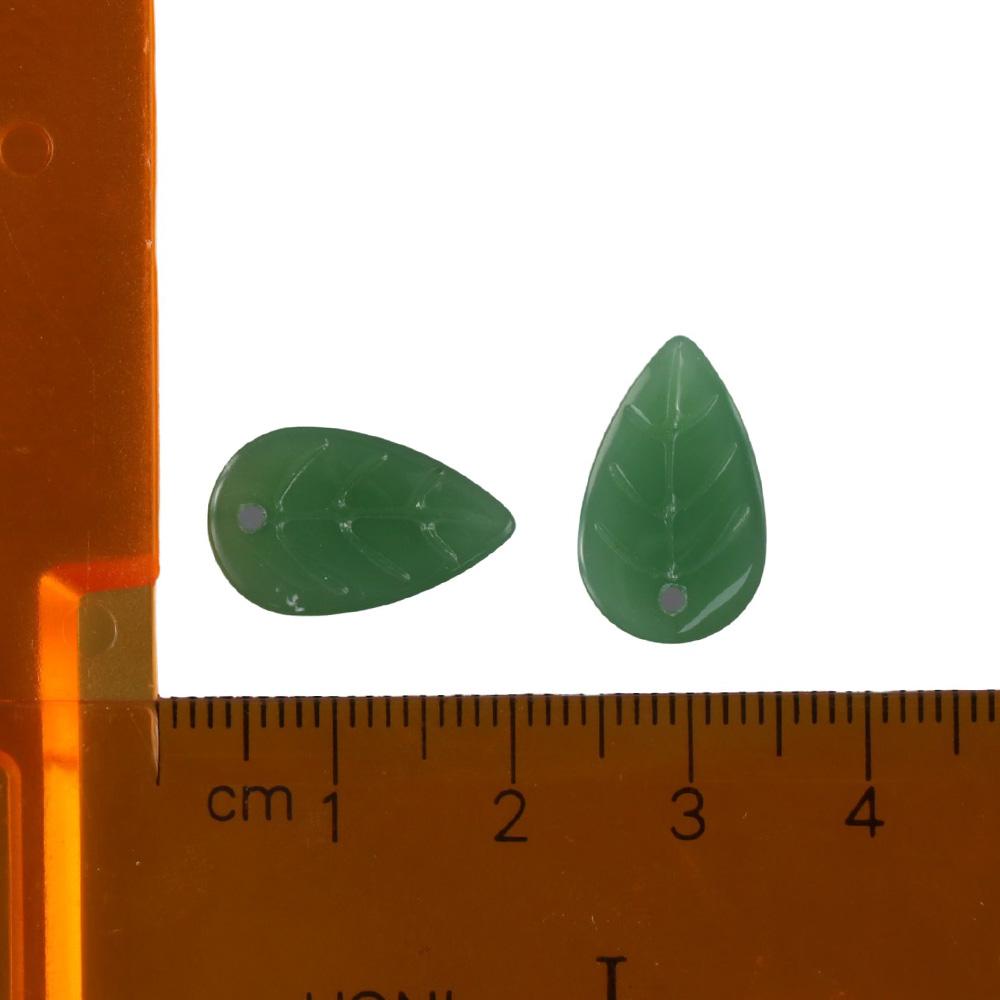 100pcs Glass Material Spacer Beads 18x11mm Size Leaf Beads  DIY Craft Making