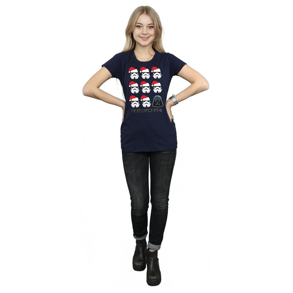 STAR WARS Womens/Ladies Christmas Humbug Cotton T-Shirt