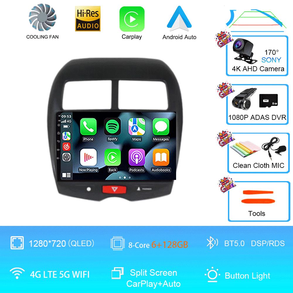 Car Radio Android 14 For Mitsubishi ASX 1 2010 2011 - 2016 C4 Peugeot 4008 DSP Multimedia Video Player Carplay Stereo Audio GPS
