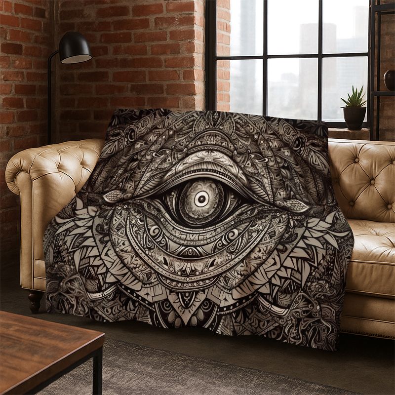 Freemasonry Eye of Providence Evil Eye Nazar Eye of Horus Flannel Blanket Throw Blanket for Bedroom Living Room Bed Travel Gift