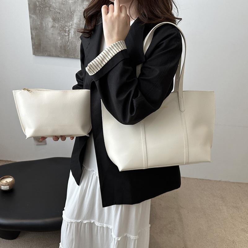 Women's Bag Large Capacity Soft Leather Tote Bags Casual Versatile Shoulder Handbag Winter Versatile Commute Bag