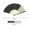 Kyosuke Silk Folding Fan with Case, Yumeji Takehisa Polka Dot Black, Approx. 21cm, Men's/Women's, Do