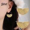 Exaggerated Semicircle Earrings 1 Pair Women Retro Bohemia Style Drop
