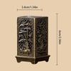 Square Vertical Incense Burner Small Alloy Incense Holder Indoor Aromatherapy Home Ornament Chinese Plum Inense Burners