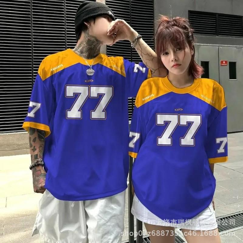 Mens Oversized Hip Hop Streetwear T-Shirt Loose Fit Short Sleeve Cotton Graphic Tee