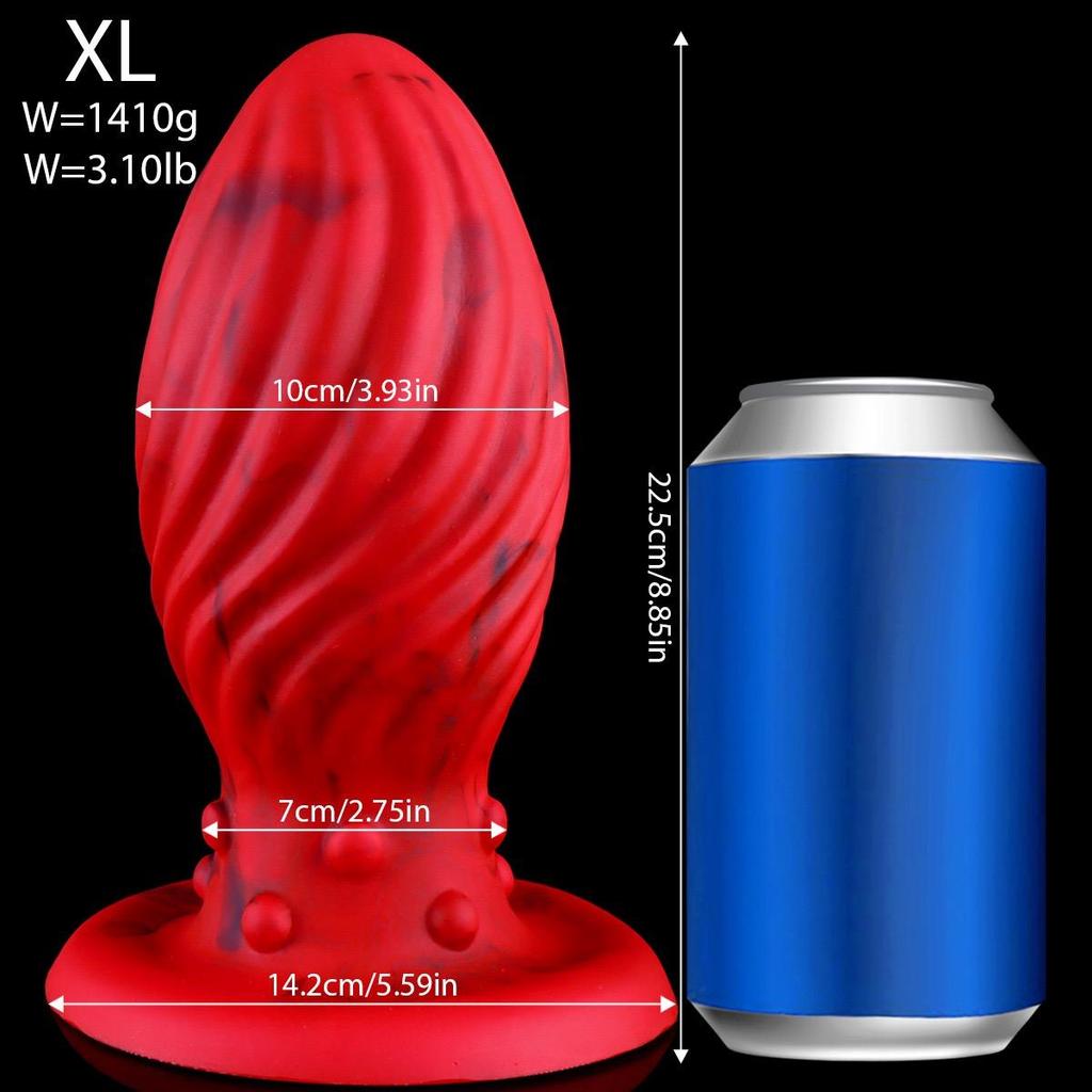 Super Big Beads Anal Plug Soft Silicone Huge Butt Plug Dilator Anal Massage Spiral Anal Toys Masturbation Sex Toy For Women Men