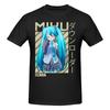 Hatsune Miku Black Metal Gothic Style Anime Graphic Oversized Streetwear Pop Rock Concert Fan Merch T-Shirt