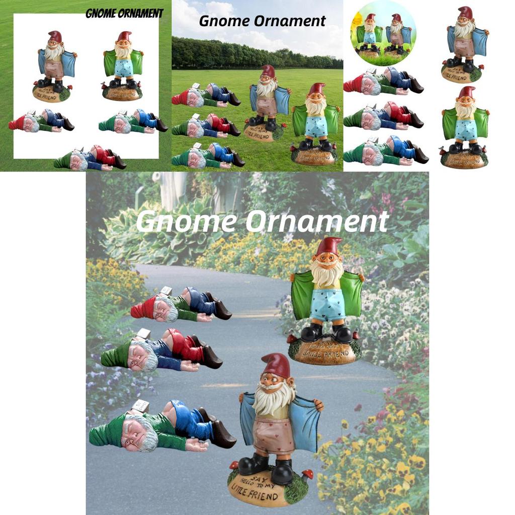 Outdoor Decorative Miniature Gnome Garden Statue Resin Craft Figurine