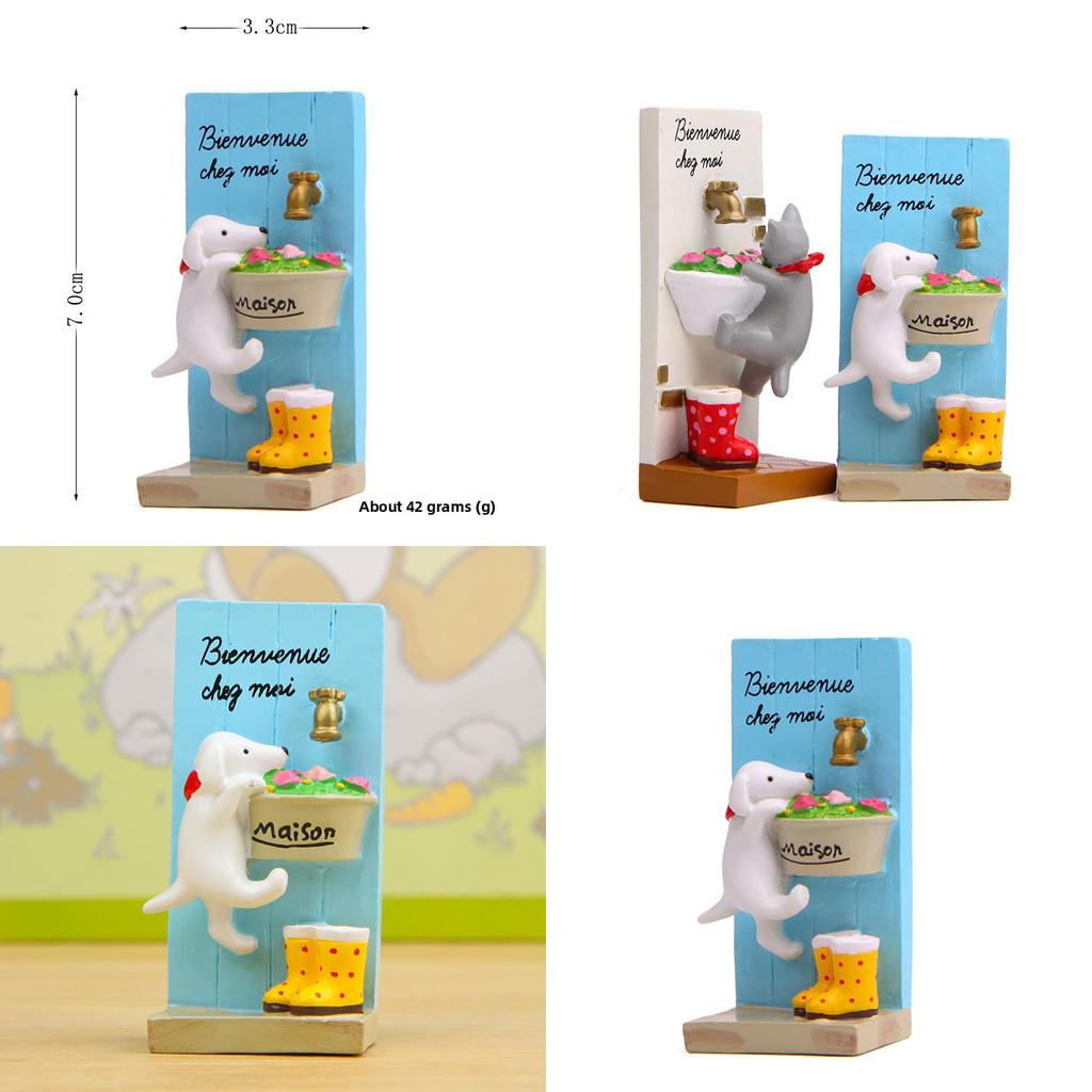 Resin Dog Garden Decor With Cute Cartoon Style For Indoor And Outdoor Plant Displays