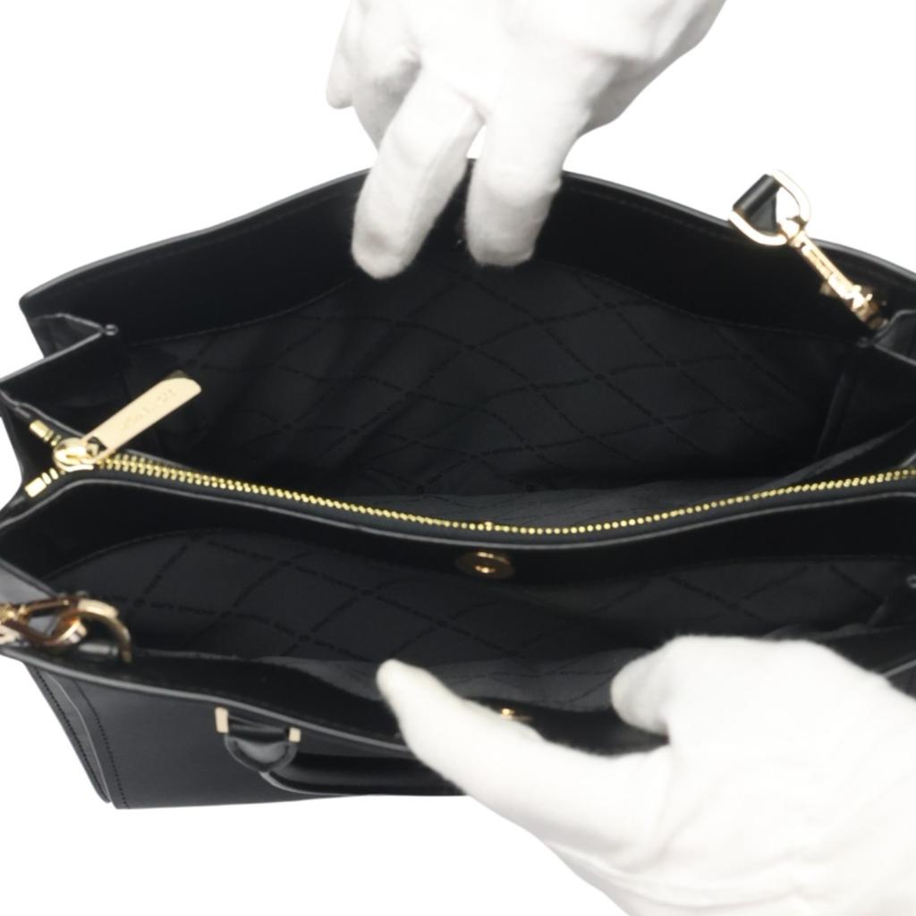 Michael Kors Sheila Satchel Tote Bag Leather Black Women 35T0GWXS3L Used