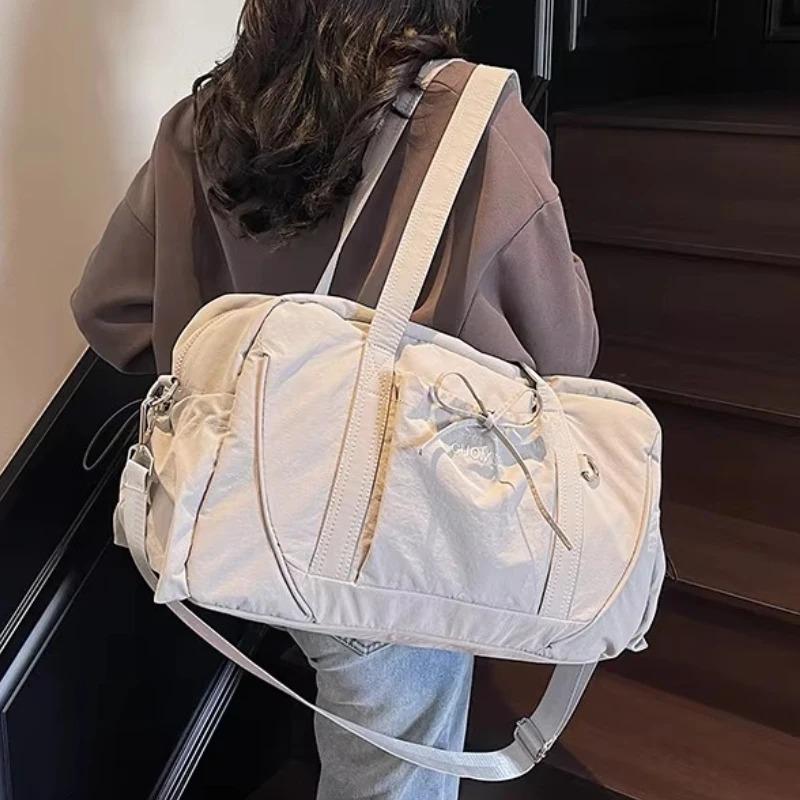 Neue Reisetasche Großes Fassungsvermögen Schulter Tragbar Gepäcktasche Reiseaufbewahrungstasche Bordtaschen Sport-Fitness-Taschen für Damen