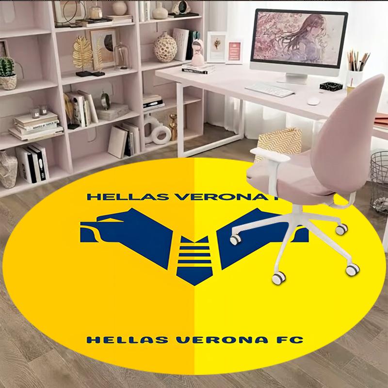 1pc Football Team (69) Print Round Carpet Chair Round Carpet Suitable for Bedroom Living Room Home Decorative Carpet
