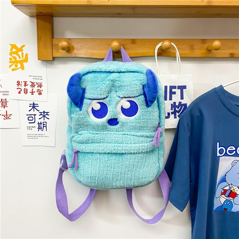 

Furry girl heart large capacity backpack, new cartoon cute parent-child travel backpack