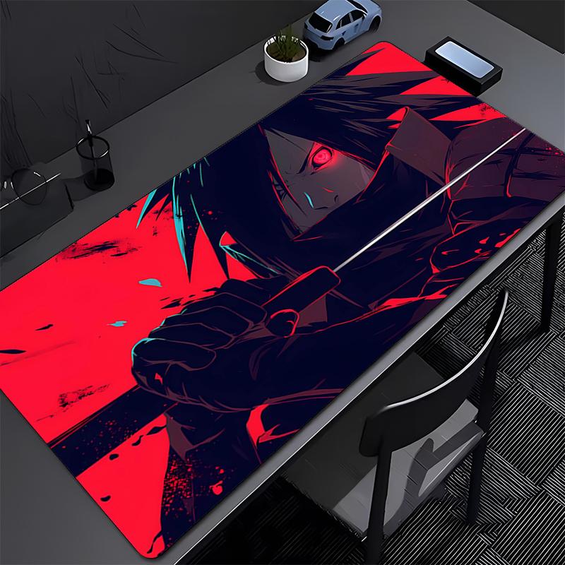 Office Mouse Pad Naruto Madara Uchiha Anime Gaming Accessories Large Carpet Gamer Computer Keyboard Pad Rubber Desk Mat Mausepad