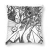 Pyramids Dark Figures Eyes Teeth Square Pillowcase Polyester Linen Velvet Creative Zip Decor Pillow Case Bed Cushion Cover 18"