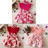 Summer Girl Dress With Floral Print For Toddler Girls Gift For Birthdays