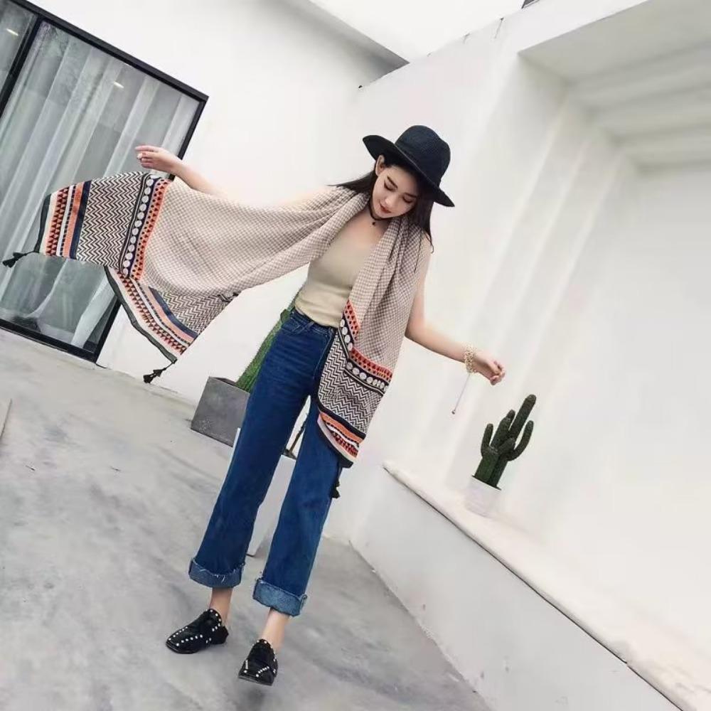 Chaka Salt Lake Great Northwest Tourism Ethnic Style Scarf Silk Scarf Women'S Summer Seaside Beach Shawl Sunscreen Thin