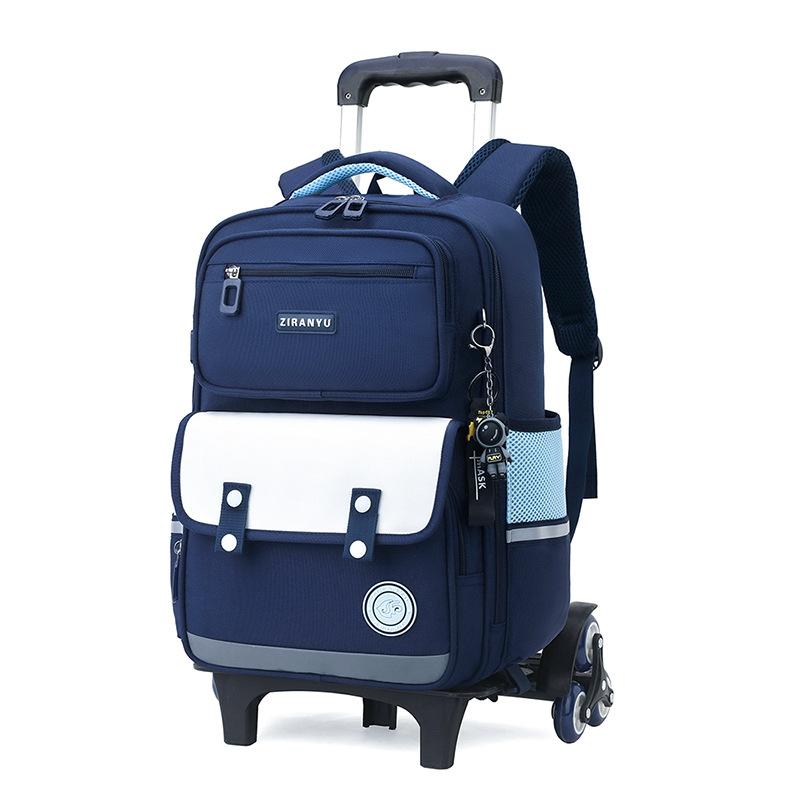 Children School Rolling Backpack for Boy Girls Trolley School Bag with Wheels Students Backpack Kids Book Bag Wheeled Backpack