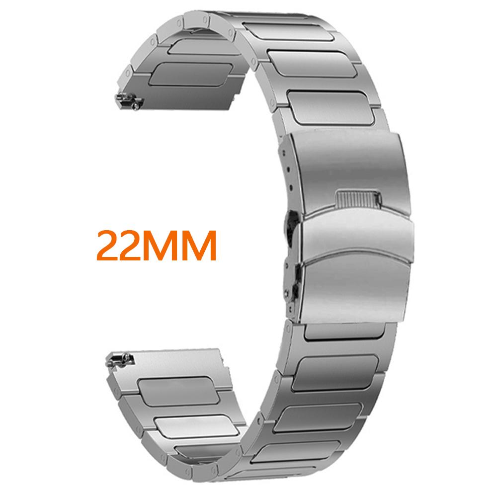 

22mm Titanium Strap for Amazfit Balance GTR 4/3/2 Luxury Business Band Bracelet for Huawei Watch GT5 Pro GT4 46mm 4Pro Ultimate For Huawei Watch 4 срібний