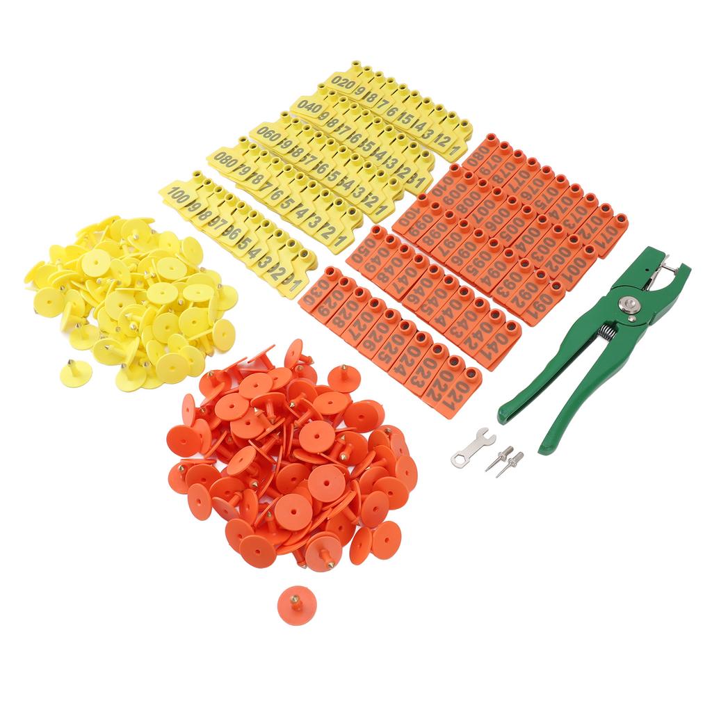 Ear   and Pliers Set Livestock Ear   Applicator and Bright Colors Cattle Ear   for Farm Animal Identification Card