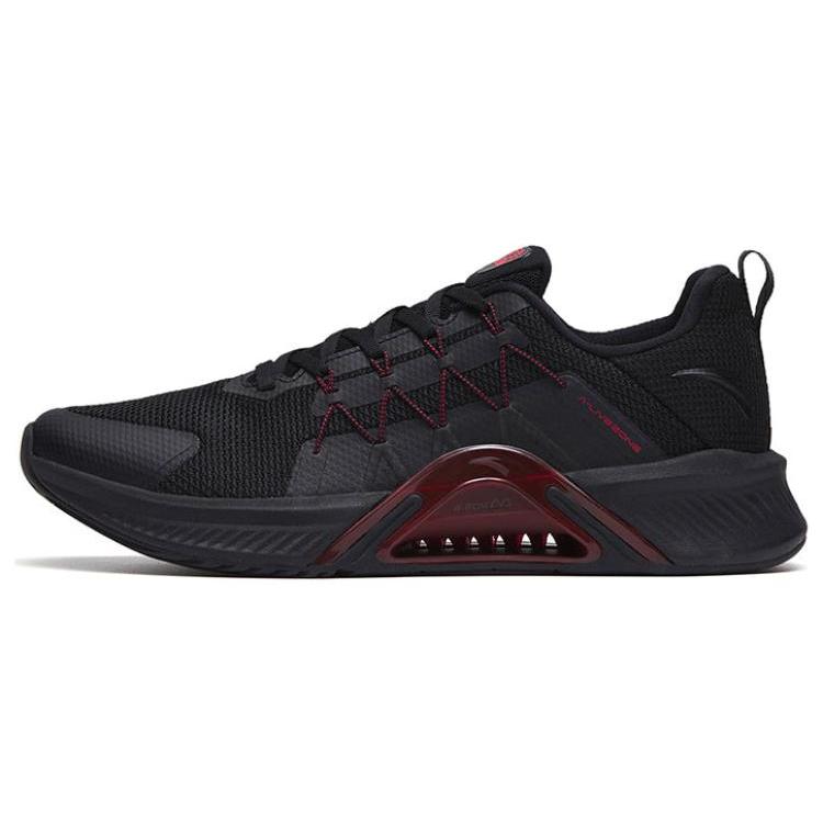 New Anta Stable As A Mountain 2 Cushioning Anti Slip And Wear Resistant Low Top Training Shoes Men's Black Red 112317786-1