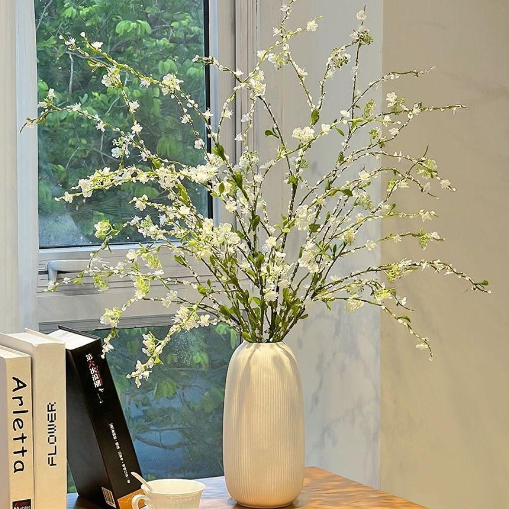 115CM Artificial Plants White Faux Branches Faux Greenery Stems Artificial Branches Bouquet Snow Willow Branches Home Decor