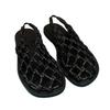 Cowhide version~ niche fishing net woven hollow flat-bottomed Roman sandals women's 2025 new summer new cool slippers