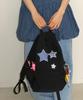 Ronron 3 Star Patch Backpack Black