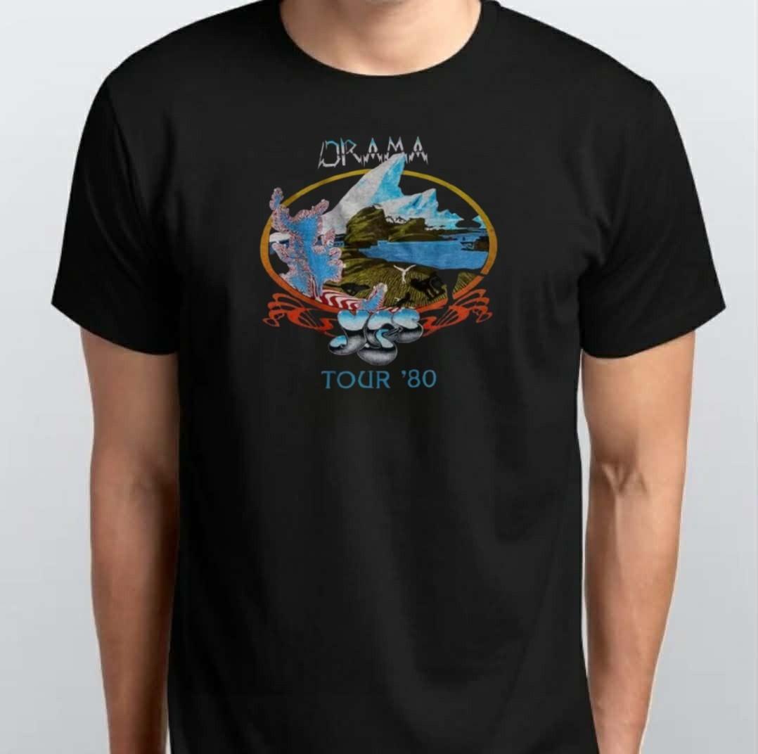 Yes band Complete Drama 1980 Graphic T-SHIRT Black M
