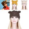 Adorable Cat Ear Knit Beret Cozy Warm Icelandic Wool Winter Hat For Women