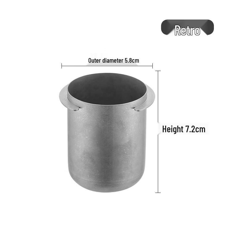 Shangqi Retro 304 Stainless Steel Coffee Dosing Cup with Lid, 58mm