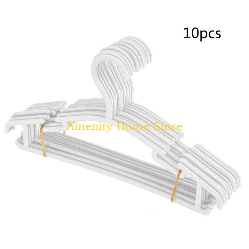 F26C 10 Pieces/Set Tubular Hanger for Baby Clothes Durable Plastic Nursery Hangers for T-Shirt Coat Pants Trousers Baby Suits