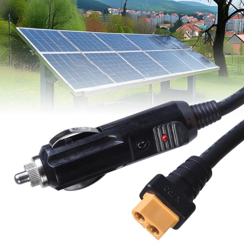 XT60 Extension Cable XT60 Female To Car Charger Male Connection Cord 12V/24V for Power Stations and Solar Generators