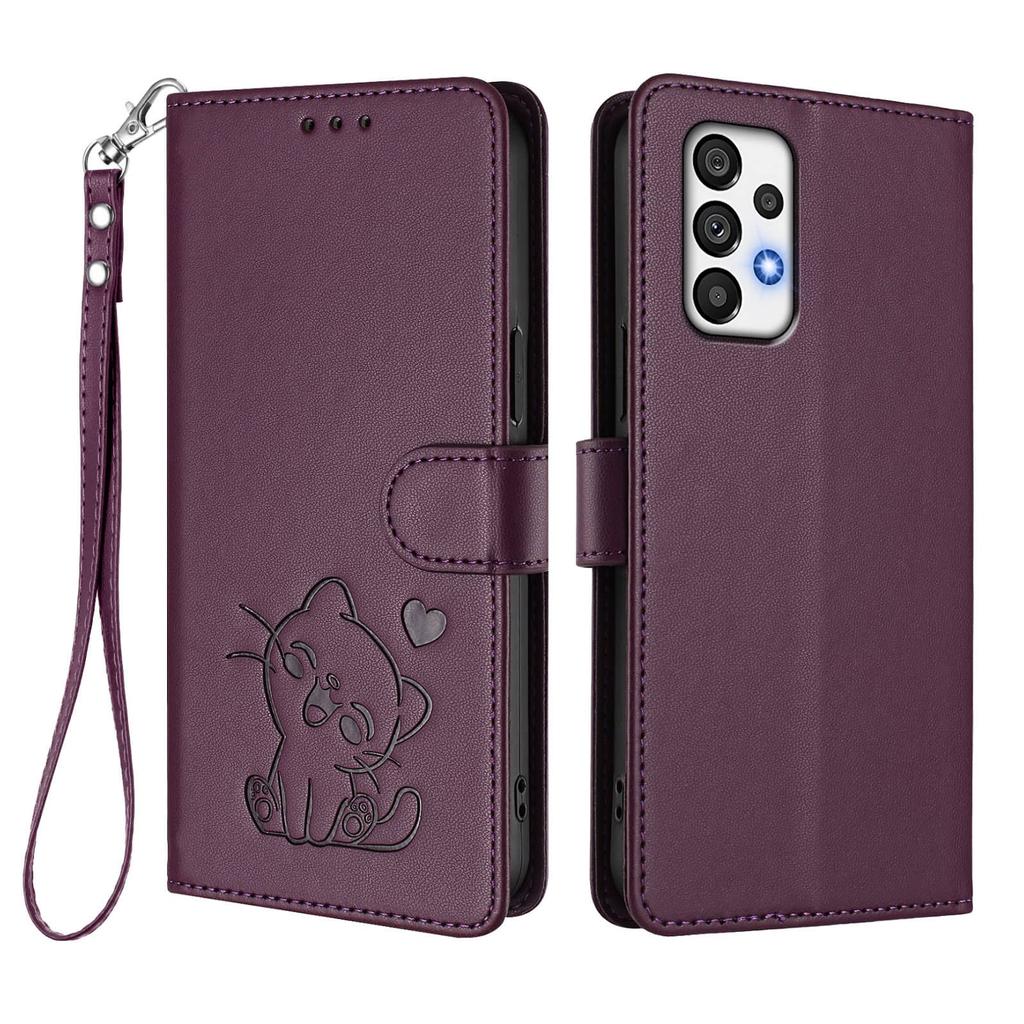 WEFOR Wallet Case for Samsung Galaxy A57 A37 A17 A73 5G A72 A71 A56 A55 A54 A53 A52 A51 4G, Cute Cat Flip Cover with Card Holder