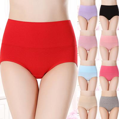High Waist Seamless Briefs for Women Soft Stretchy Fabric Full Coverage Underwear Comfortable Fit Pack