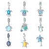 Ocean Sea Turtle Beaded Charm For Necklace Bracelet DIY Jewelry Making Accessories Craft Supplies